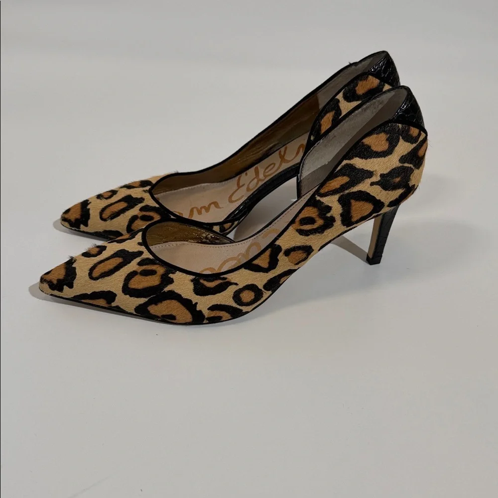 Sam Edelman Heels Size 8 Leopard Print EUC